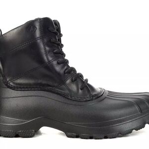 Sperry Women's Duck Float Black Lace Up Boots Sz 8 Waterproof $120 NWOB